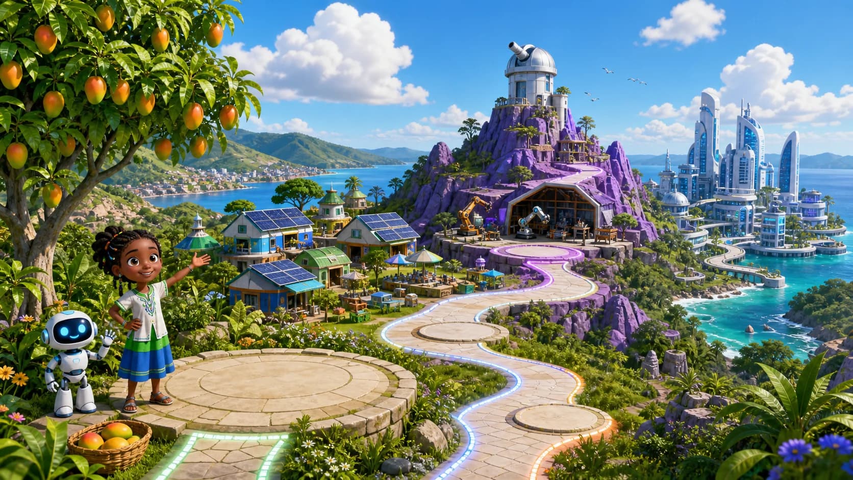 Digital Village inside the TeKi-SL for Kids learning island
