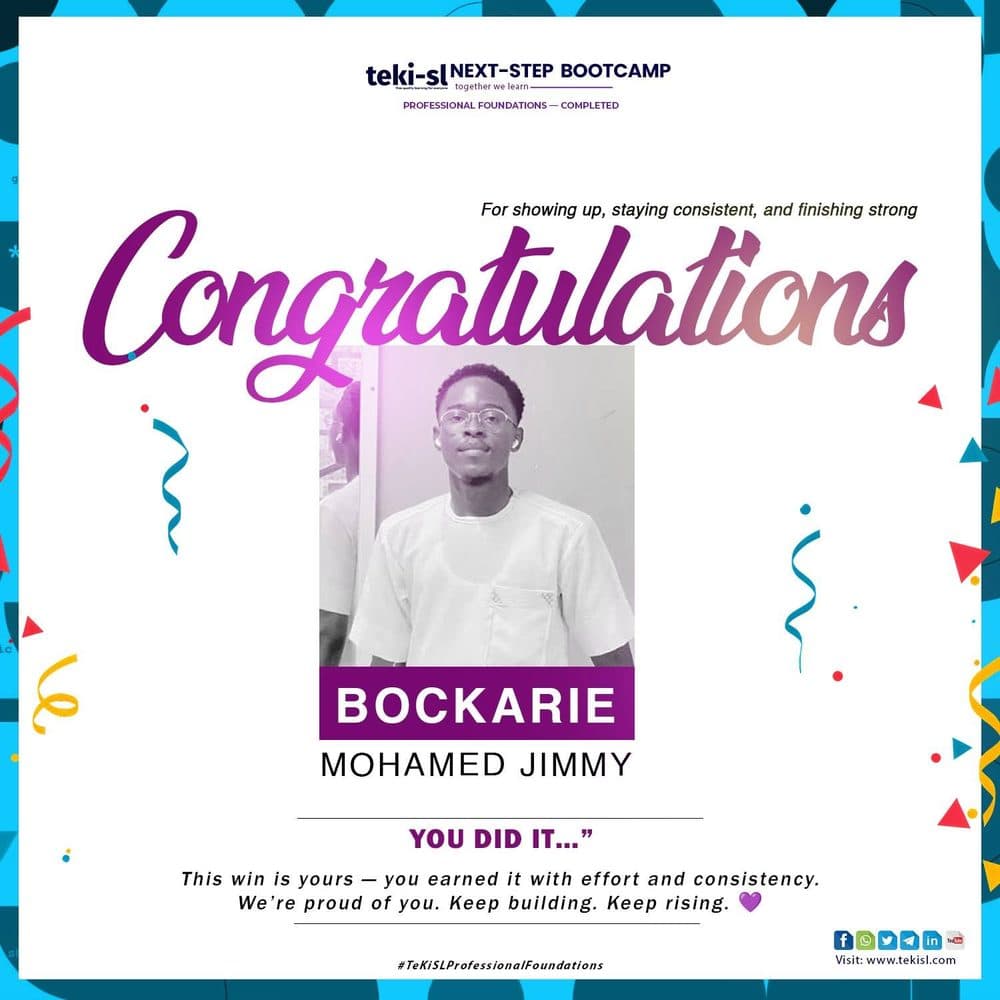Portrait of Bockarie Mohamed Jimmy